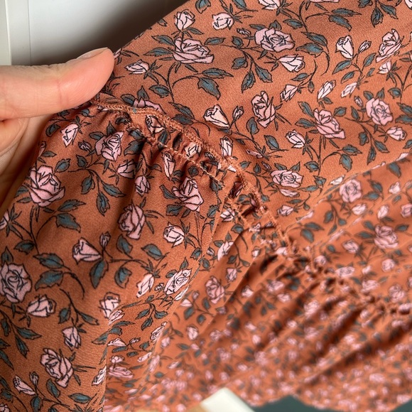 AUW FLORAL SMOCKED DRESS SMALL - Picture 4 of 6